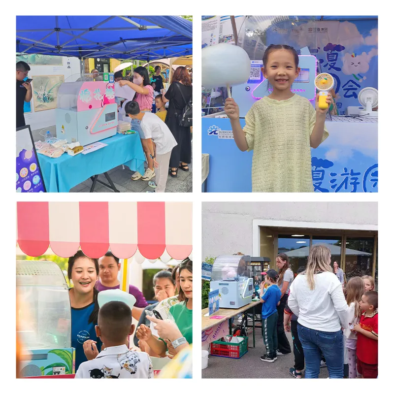 Micro machine action shot with pink cotton candy